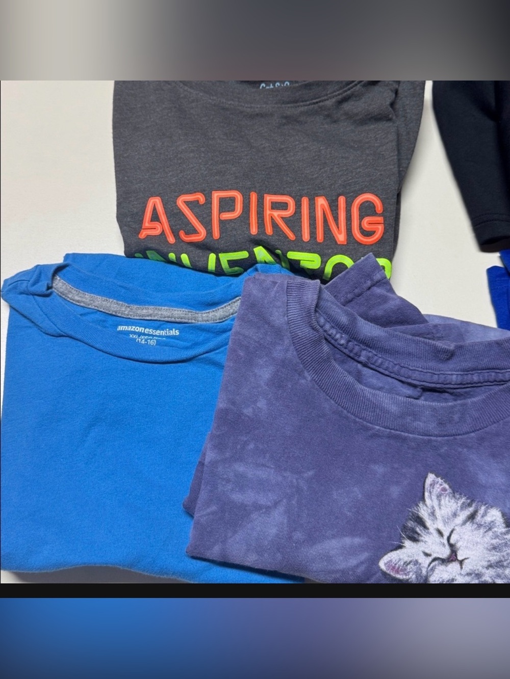 Live a Little Kids Short Sleeve Tees - Blue, Purple, Gray